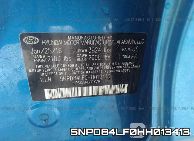 5NPD84LF0HH013413 фото 10