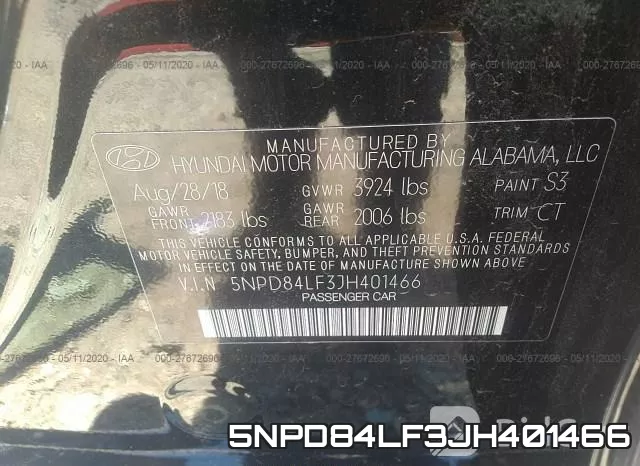 5NPD84LF3JH401466 фото 10