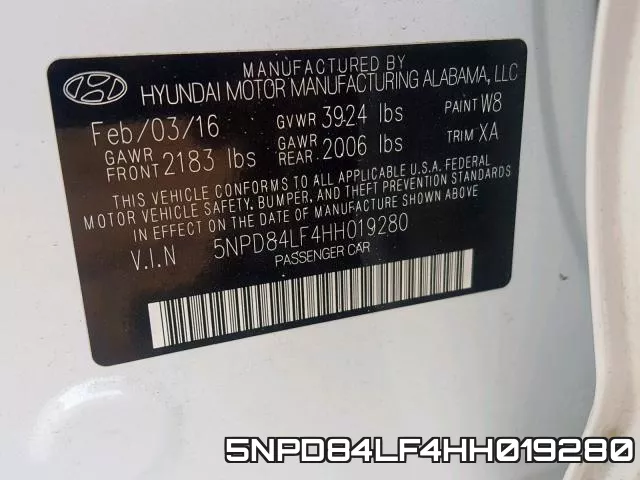 5NPD84LF4HH019280 фото 2