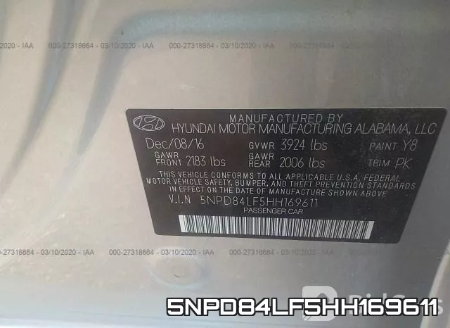 5NPD84LF5HH169611 фото 10