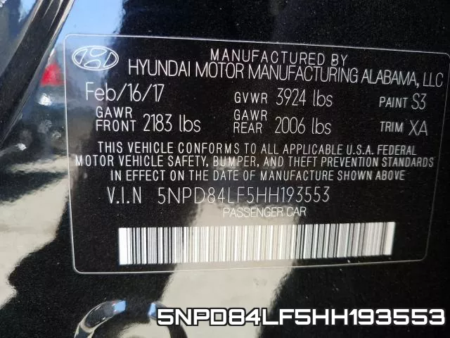 5NPD84LF5HH193553 фото 2