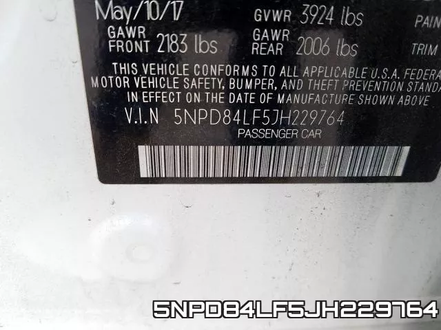 5NPD84LF5JH229764 фото 2