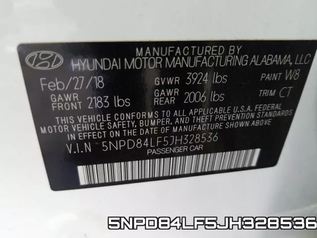5NPD84LF5JH328536 фото 2