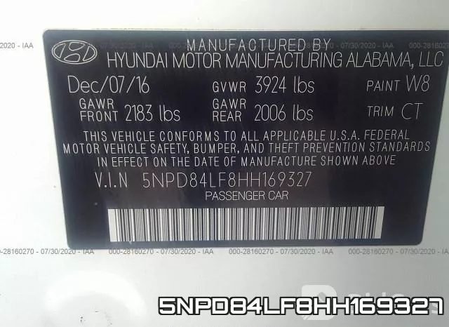 5NPD84LF8HH169327 фото 10