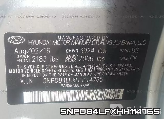 5NPD84LFXHH114765 фото 10