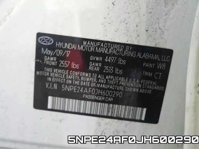 5NPE24AF0JH600290 фото 2