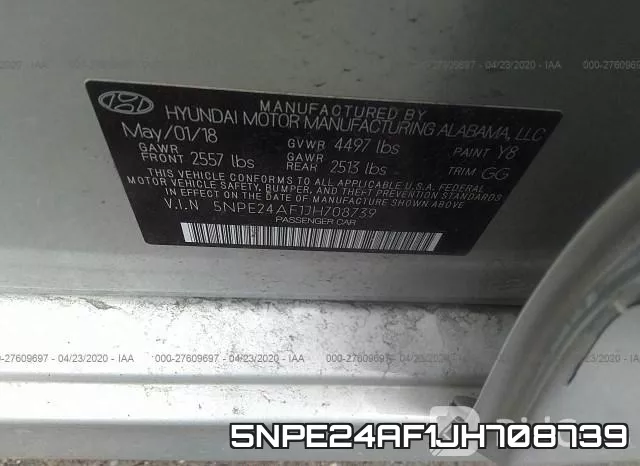 5NPE24AF1JH708739 фото 10