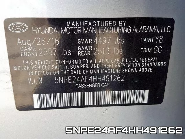 5NPE24AF4HH491262 фото 2