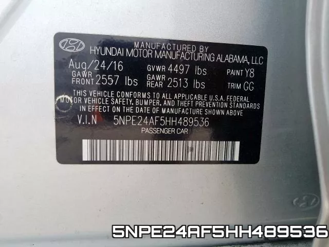 5NPE24AF5HH489536 фото 2