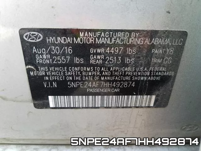 5NPE24AF7HH492874 фото 2