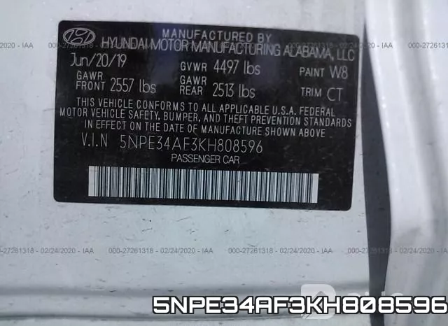 5NPE34AF3KH808596 фото 10