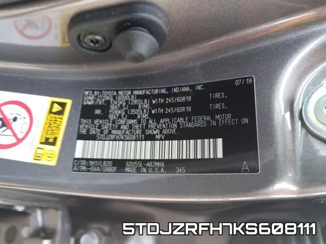 5TDJZRFH7KS608111 фото 2