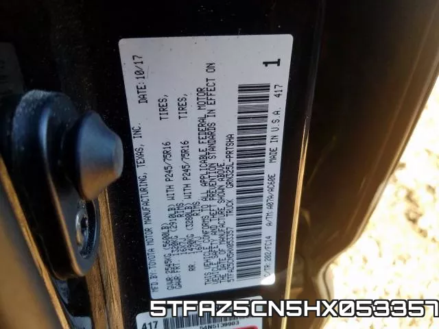 5TFAZ5CN5HX053357 фото 2