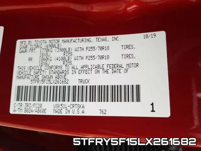 5TFRY5F15LX261682 фото 2