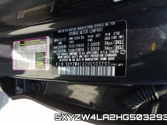 5XYZW4LA2HG503293 фото 2