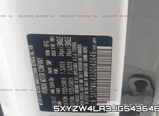 5XYZW4LA3JG543646 фото 10