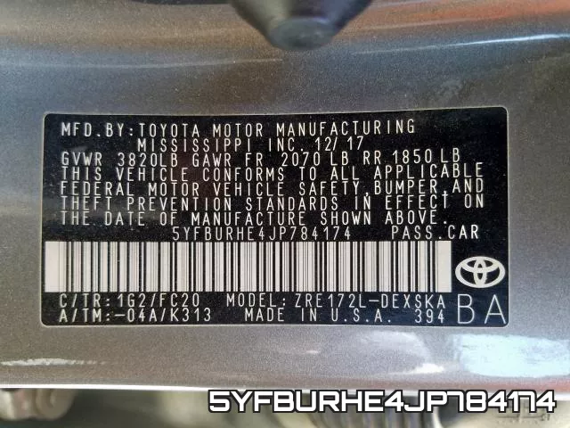 5YFBURHE4JP784174 фото 2