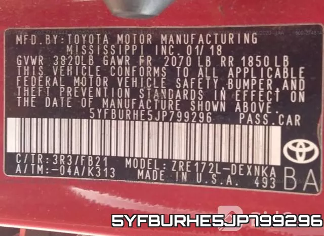 5YFBURHE5JP799296 фото 10