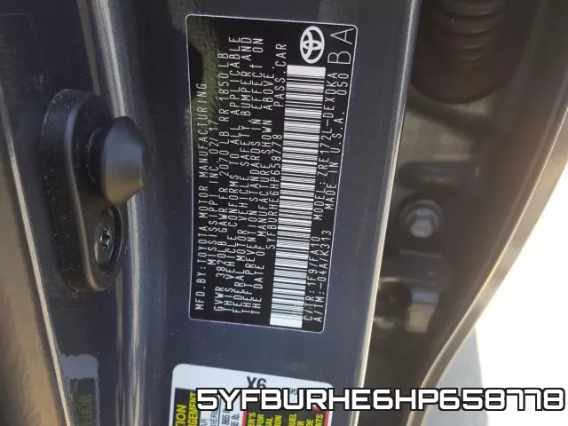 5YFBURHE6HP658778 фото 2