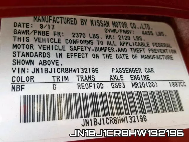 JN1BJ1CR8HW132196 фото 2
