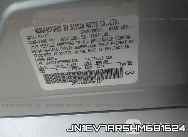 JN1CV7AR5HM681624 фото 10