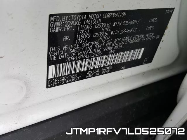 JTMP1RFV7LD525072 фото 2