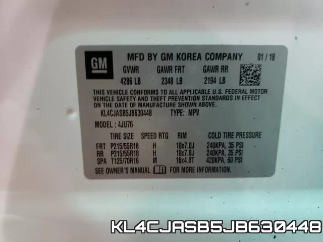 KL4CJASB5JB630448 фото 2
