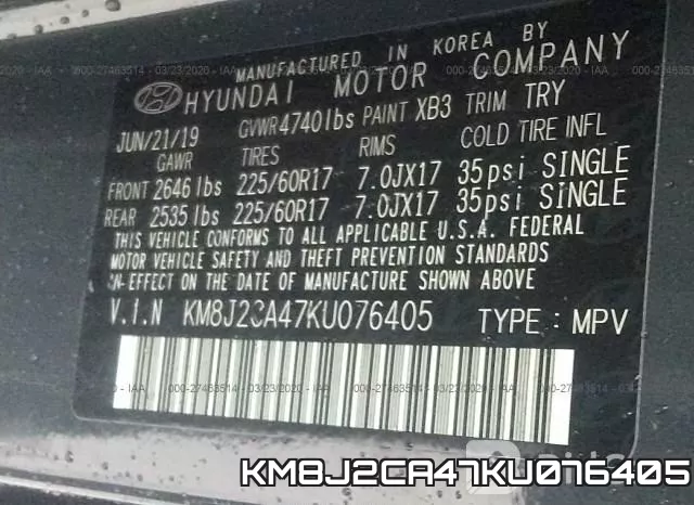 KM8J2CA47KU076405 фото 10