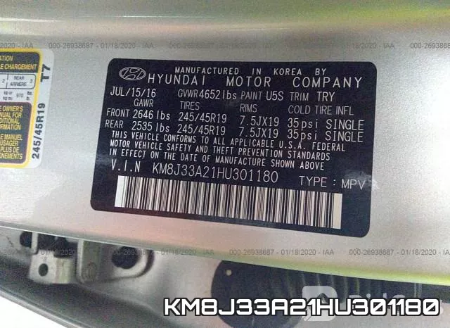 KM8J33A21HU301180 фото 10