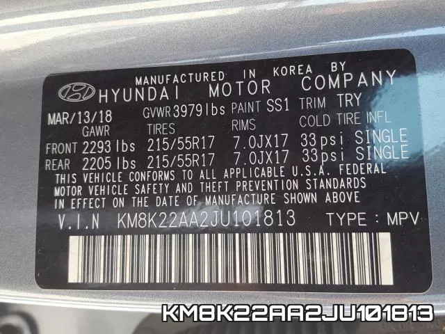 KM8K22AA2JU101813 фото 2