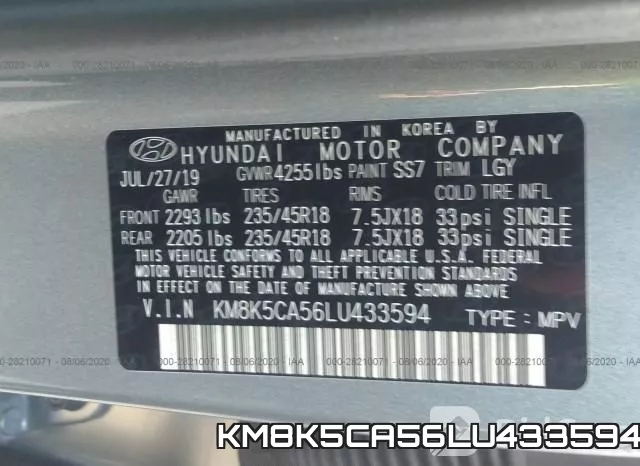 KM8K5CA56LU433594 фото 10