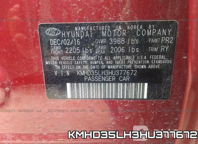 KMHD35LH3HU377672 фото 10