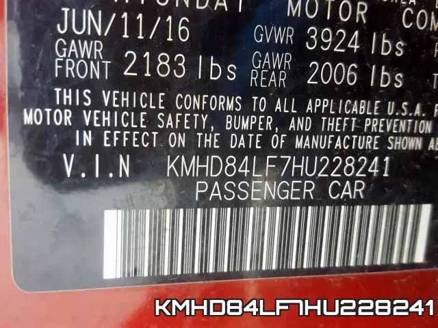 KMHD84LF7HU228241 фото 2