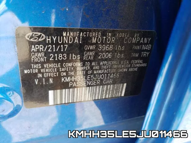 KMHH35LE5JU011466 фото 2