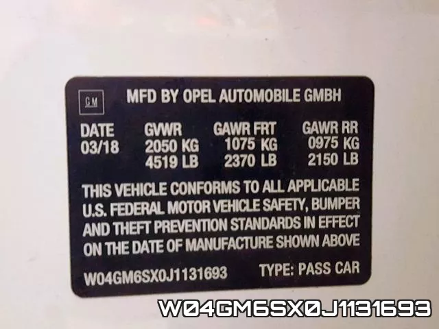 W04GM6SX0J1131693 фото 2
