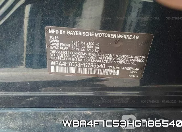 WBA4F7C53HG786540 фото 10