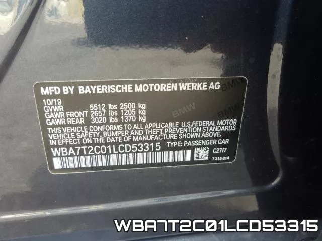 WBA7T2C01LCD53315 фото 2