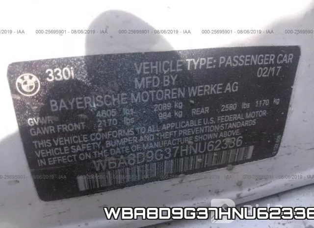 WBA8D9G37HNU62336 фото 10