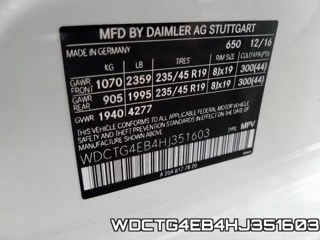 WDCTG4EB4HJ351603 фото 2