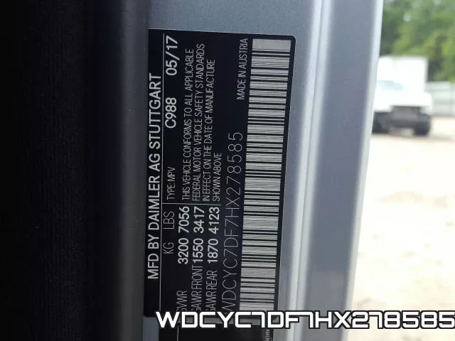 WDCYC7DF7HX278585 фото 2