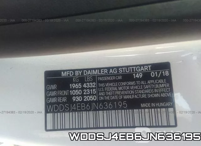 WDDSJ4EB6JN636195 фото 10