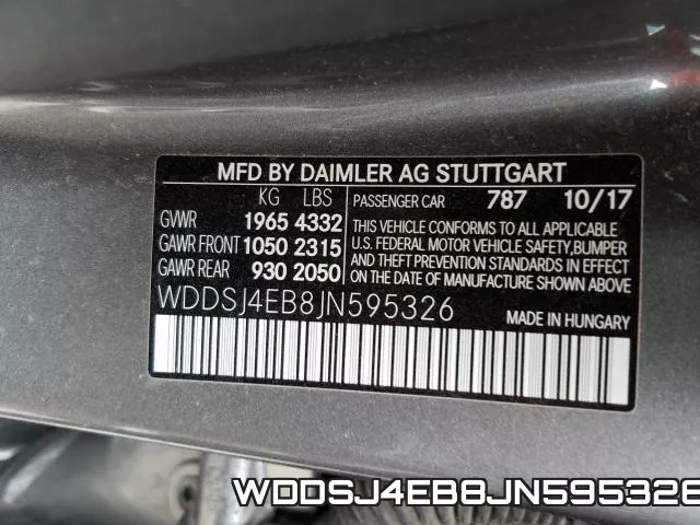 WDDSJ4EB8JN595326 фото 2