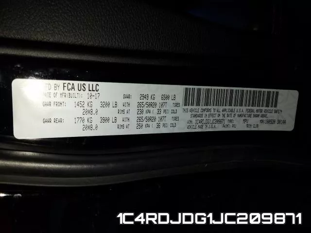 1C4RDJDG1JC209871 фото 2