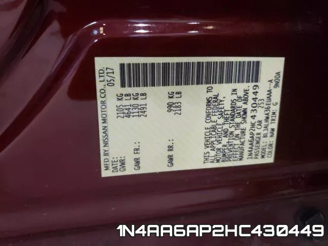 1N4AA6AP2HC430449 фото 2