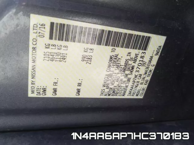 1N4AA6AP7HC370183 фото 2