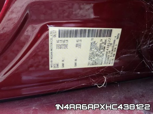 1N4AA6APXHC438122 фото 2