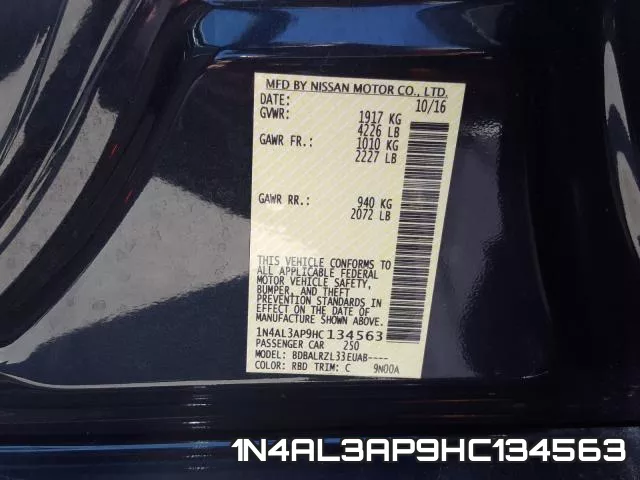 1N4AL3AP9HC134563 фото 2