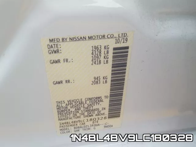 1N4BL4BV9LC180328 фото 2