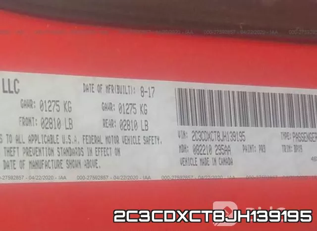 2C3CDXCT8JH139195 фото 10