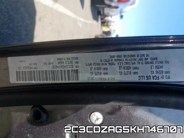 2C3CDZAG5KH746707 фото 2